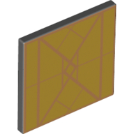 Road Sign Clip-on 2 × 2 Square With Gold Diamond print Dark Bluish Gray