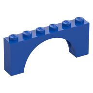 Brick Arch 1 × 6 × 2 - Thin Top without Reinforced Underside [New Version] Blue