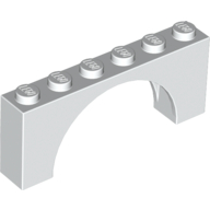 Brick Arch 1 × 6 × 2 - Thin Top without Reinforced Underside [New Version]