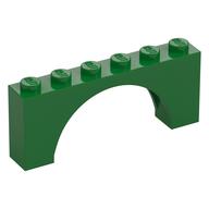 Brick Arch 1 × 6 × 2 - Thin Top without Reinforced Underside [New Version] Grün