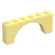 Brick Arch 1 × 6 × 2 - Thin Top without Reinforced Underside [New Version] Bright Light Yellow