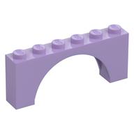 Brick Arch 1 × 6 × 2 - Thin Top without Reinforced Underside [New Version] Lavendel
