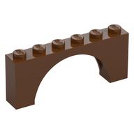 Brick Arch 1 × 6 × 2 - Thin Top without Reinforced Underside [New Version] Rotbraun