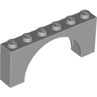 Brick Arch 1 × 6 × 2 - Thin Top without Reinforced Underside [New Version] Light Bluish Gray