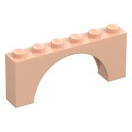 Brick Arch 1 × 6 × 2 - Thin Top without Reinforced Underside [New Version] Hellnougat