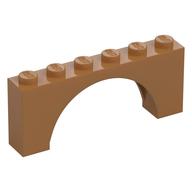 Brick Arch 1 × 6 × 2 - Thin Top without Reinforced Underside [New Version] Medium Nougat