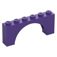 Brick Arch 1 × 6 × 2 - Thin Top without Reinforced Underside [New Version] Dunkellila