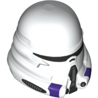 Helmet Airborne Clone Trooper with Dark Purple Details Print Weiß