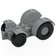 Duplo Car Base 2 × 6 Tractor with Mudguards, Light Bluish Gray Wheels Light Bluish Gray