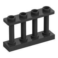 Fence Spindled 1 × 4 × 2 [4 Top Studs] Pearl Titanium