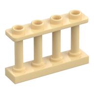 Fence Spindled 1 × 4 × 2 [4 Top Studs] Beige