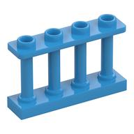 Fence Spindled 1 × 4 × 2 [4 Top Studs] Dunkelazur