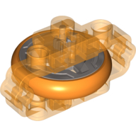 Fly Wheel with Technic Brick 3 × 6 × 2 and Orange Tire [Complete Assembly] Trans-Orange
