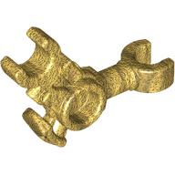 Hero Factory Minifigure Arm [2 Clips at 90°] Pearl Gold