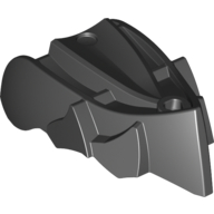 Large Figure Head, Jaw without Axle Hole Black