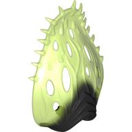 Large Figure Creature Cocoon Petal with Black Base Pattern Transparent-Hellgrün