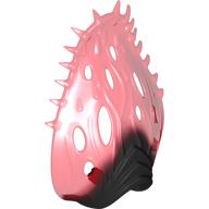 Large Figure Creature Cocoon Petal with Black Base Pattern Trans-Red
