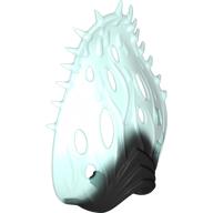 Large Figure Creature Cocoon Petal with Black Base Pattern Transparent-Hellblau