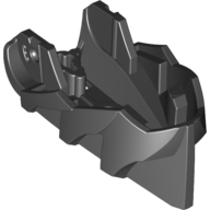 Large Figure Head, Jaw with Axle Hole [Plain] Black