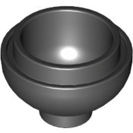 Brick Round 2 × 2 Dome Bottom [Open Stud] Black