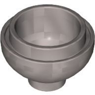 Brick Round 2 × 2 Dome Bottom [Open Stud] Flat Silver