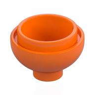Stein rund 2 × 2 Kuppel unten [offen Noppe] Orange
