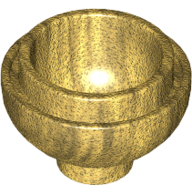 Brick Round 2 × 2 Dome Bottom [Open Stud] Pearl Gold