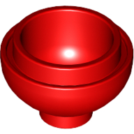 Brick Round 2 × 2 Dome Bottom [Open Stud] Red