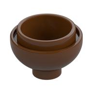 Brick Round 2 × 2 Dome Bottom [Open Stud] Reddish Brown