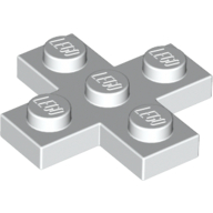 Plate 3 × 3 Cross White