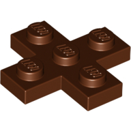 Plate 3 × 3 Cross Reddish Brown