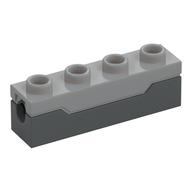 Launcher, Brick Special 1 × 4 Spring Shooter with Light Bluish Gray Top