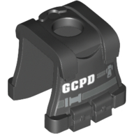 Minifig Neckwear Vest Bulletproof with GCPD Print Schwarz