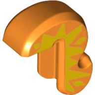 Animal Body Part, Cat Tail with Yellow Pattern print Orange
