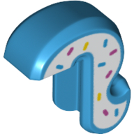 Animal Body Part, Cat Tail with Medium White, Medium Blue, Yellow, dark Pink Sprinkles print Dunkelazur