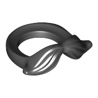 Minifig Neckwear Moustache Black
