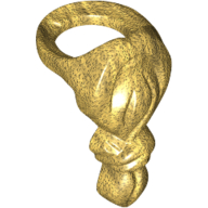 Minifig Neckwear Beard, Long with Knot Perlgold