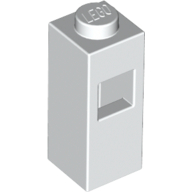Brick Special 1 × 1 × 2 with Extra Tube Side [Piece of Resistance] White