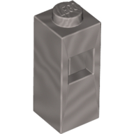Brick Special 1 × 1 × 2 with Extra Tube Side [Piece of Resistance] Flat Silver