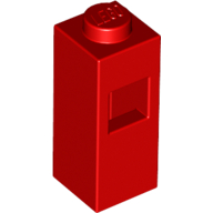 Stein speziell 1 × 1 × 2 mit zusätzlicher Röhre seitlich [Piece of Resistance] in Rot