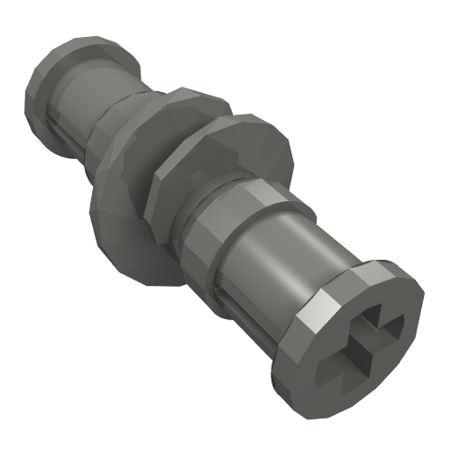 Technic Worm Gear 3L with Bush Ends Dunkelblaugrau