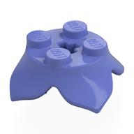 Plant, Leaves, Round 2 × 2 × 2/3 with + Axle Hole and 4 Leaf Extensions Blauviolett