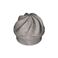 Plate Round 1 × 1 Swirled Top Flat Silver