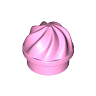Plate Round 1 × 1 Swirled Top Leuchtrosa