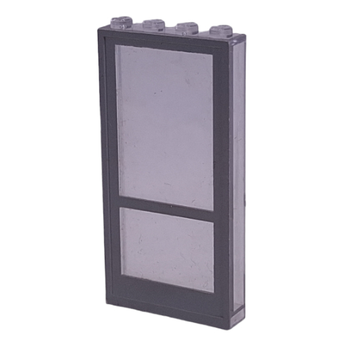 Modulex Door Panel 1 × 4 × 8 with Gray print Modulex Clear