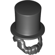 Hair and Hat, Stovepipe Hat with Beard [Lincoln] Black