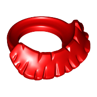 Minifig Neckwear Beard, Short Red