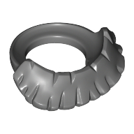 Minifig Neckwear Beard, Short Dark Bluish Gray