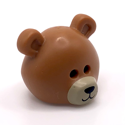 Costume / Mask, Bear with Tan Muzzle with Black Nose Print Mittelnougat