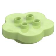 Duplo Flower 4 × 4 × 1 with 4 Top Studs Yellowish Green
